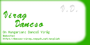 virag dancso business card